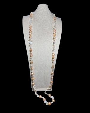 Chuỗi Ngọc Trai Nước Ngọt Phối Keshi Dáng Dài – Độc Quyền Thiết Kế Từ The Pearl
