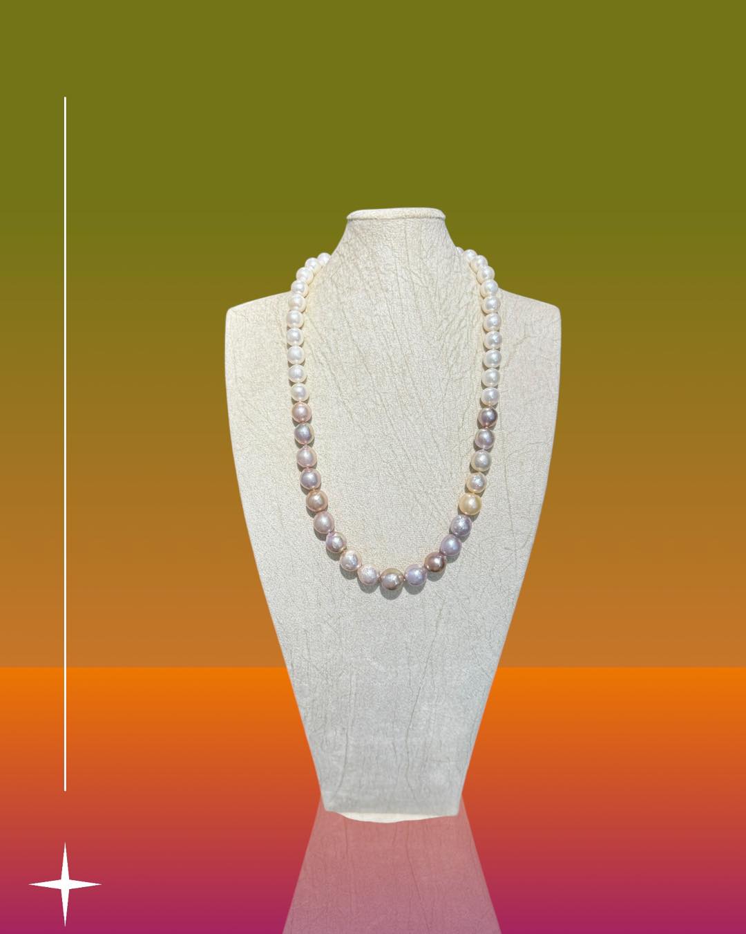 Sale: Chuỗi ngọc trai Edison mix 2 màu trắng và tím 